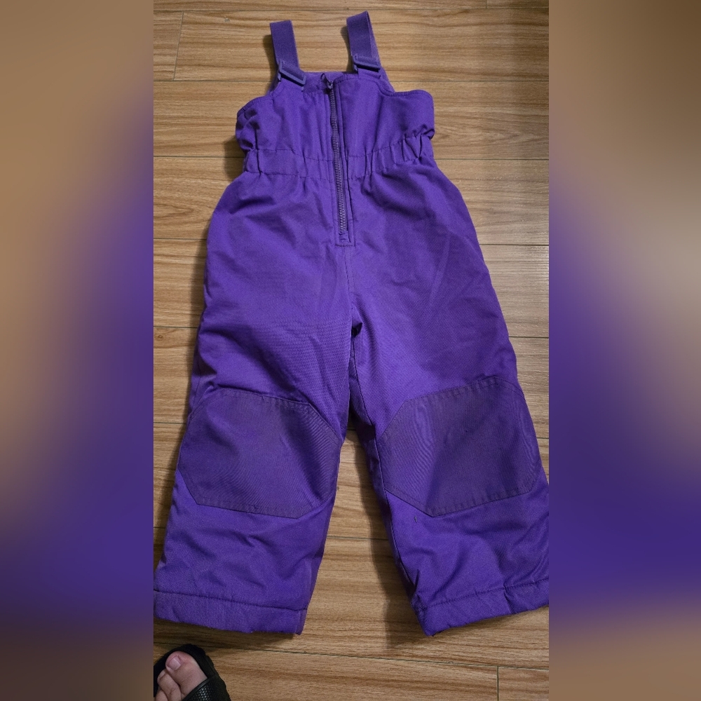 Kids Purple Snow Bib